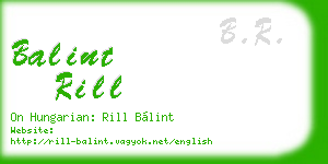 balint rill business card